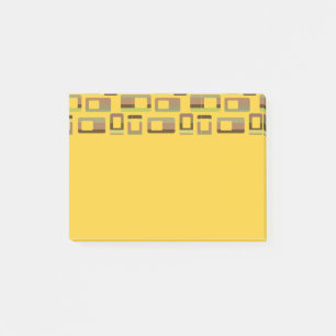 Gold Striped Rectangles Post-it Notes