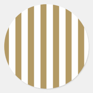 Gold Stripes (Add 2nd Colour) Classic Round Sticker