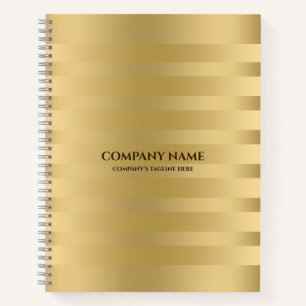 Gold stripes pattern notebook