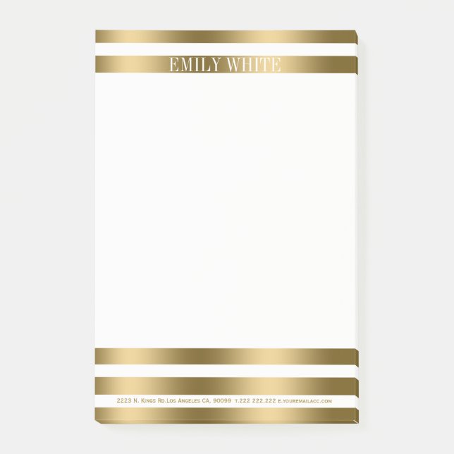 Gold Stripes Post-it Notes (Front)