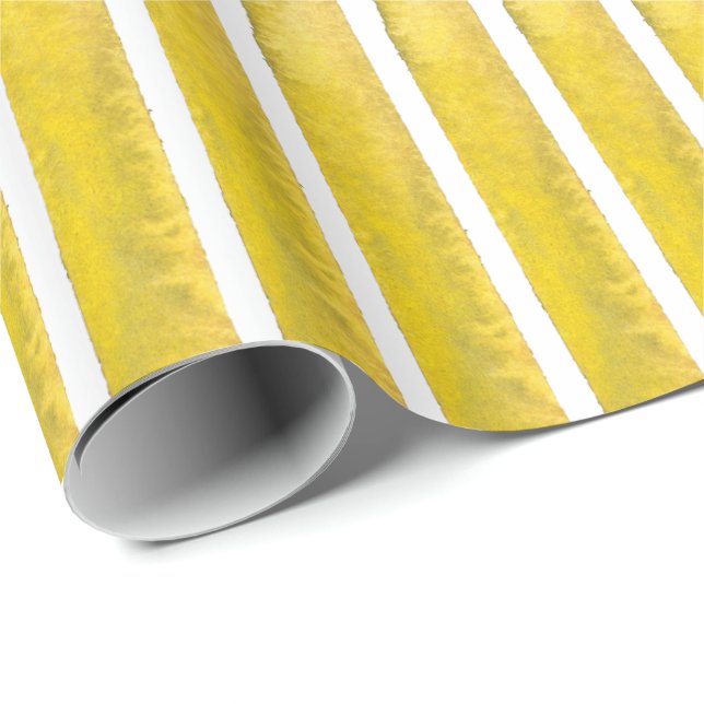Gold Stripes Wrapping Paper (Roll Corner)