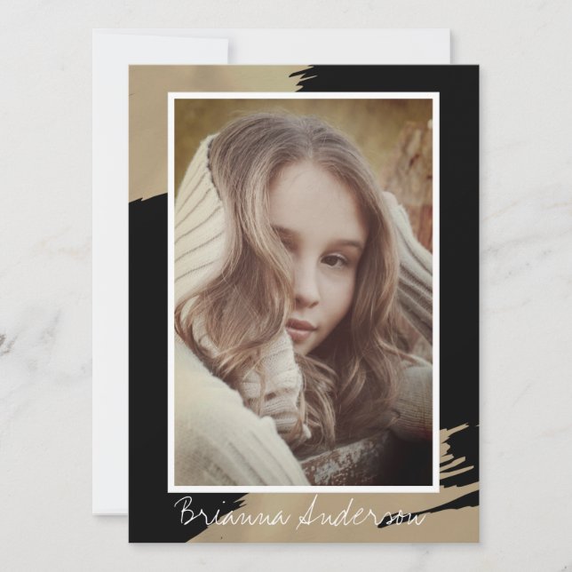 Gold Strokes Black Model Actor 3 Photo Comp Card (Front)