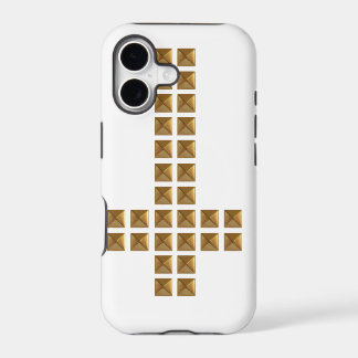 Gold Studded Inverted Cross