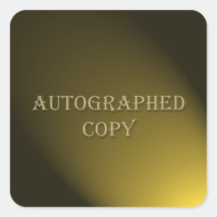 Gold Style Autographed Copy Author Sticker