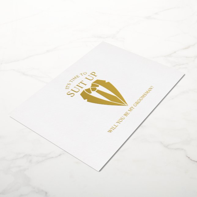 Gold Suit Personalised Groomsman Proposal (Rotated)