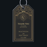 Gold Sun and Moon Tarot Wedding Thank You Gift Tags<br><div class="desc">Elegant and modern wedding design inspired by a tarot card. Design is not real foil. You can customise this further by clicking on the "PERSONALIZE" button. Matching Items in our shop for a complete party theme. For further questions please contact us at ThePaperieGarden@gmail.com.</div>