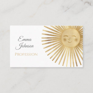 Gold Sun Happy Sunshine Business Card