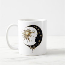 Gold Sun & Moon Mug