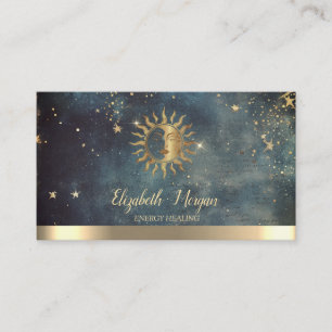 Gold Sun Watercolor Business Card