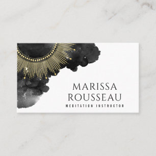 Gold Sunburst Celestial Jewelry Designer Business  Card