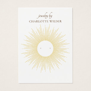 Gold Sunburst Stud Earring Display Card