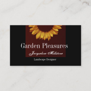 Gold Sunflower Business Card
