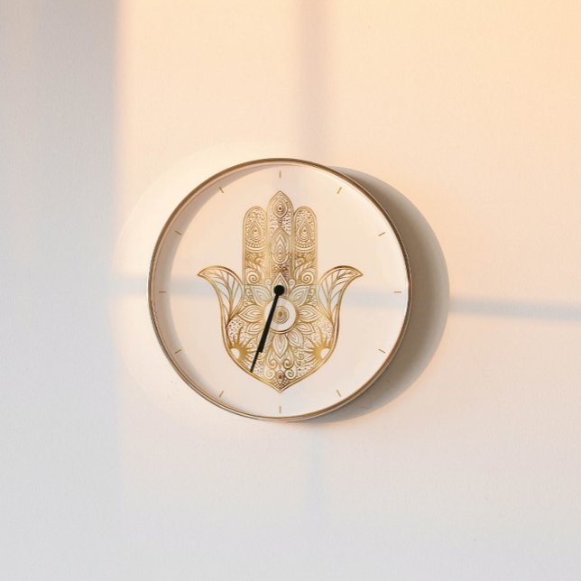 Gold Sunflower Hamsa Hand Clock (Creator Uploaded)