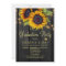 Gold sunflowers rustic barn wood graduation party
