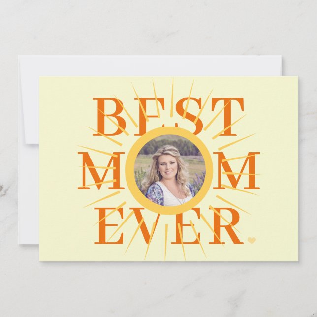 Gold sunshine mum multi photo Mother's Day card (Front)