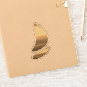 Gold Surfing Sticker