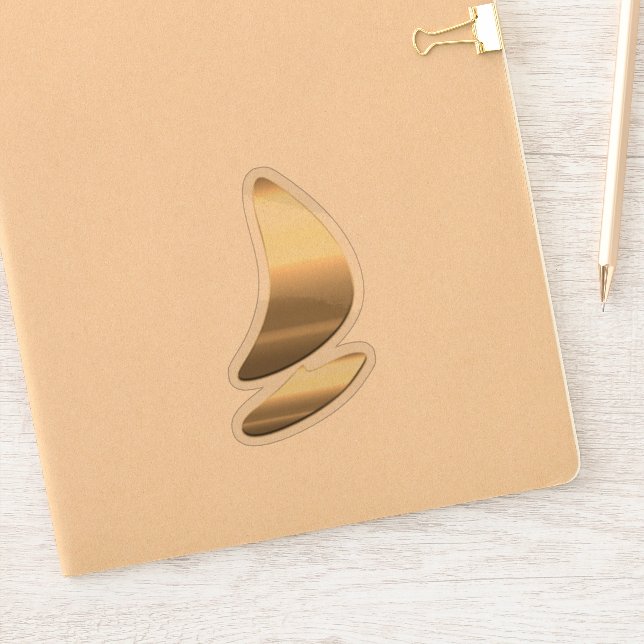 Gold Surfing Sticker (Notebook)