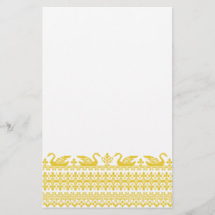 Gold Swans Stationery