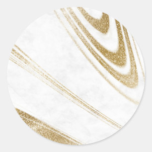 Gold Swirl Accent Sticker Minimal Branding Seal