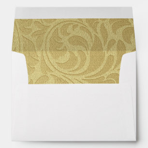 Gold Swirl Christmas Greeting Card Envelopes
