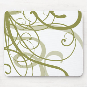 Gold Swirls Pattern Mouse Pad