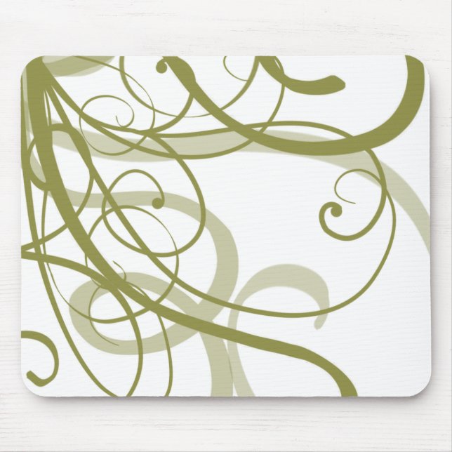 Gold Swirls Pattern Mouse Pad (Front)