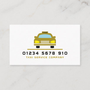 Gold Taxi Cab Logo, Price List Business Card