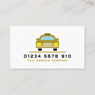 Gold Taxi Cab Logo, Price List Business Card