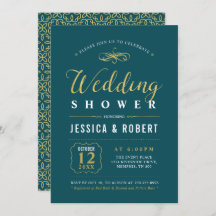 Gold & Teal | Elegant Couples Wedding Shower