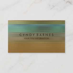 Gold Teal Green Stripe Business Card