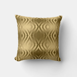 Gold Teardrops Geometric Pattern Cushion