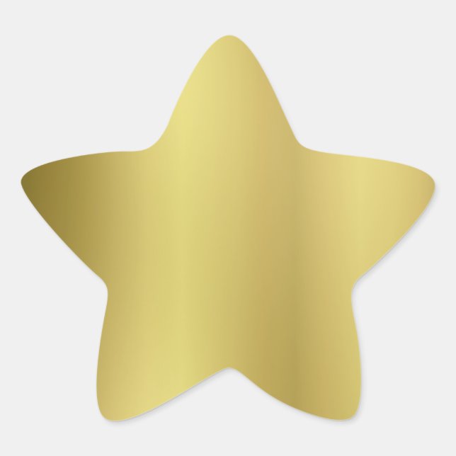 Gold Template Back Customise Star Sticker (Front)