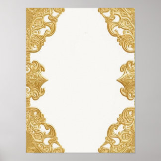 Gold Template Background Custom Poster