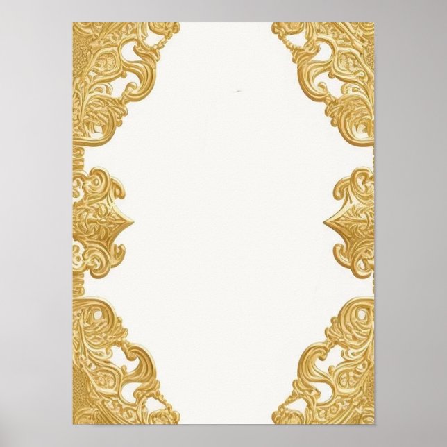 Gold Template Background Custom Poster (Front)