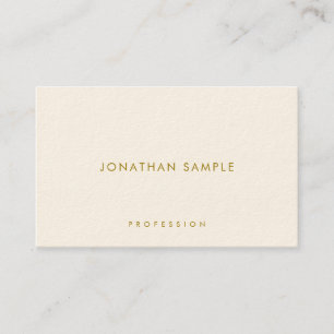 Gold Text Luxe Modern Minimalist Elegant Template Business Card