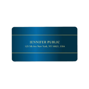 Gold Text Template Professional Modern Address Label