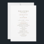 Gold text White Wedding Program<br><div class="desc">White and gold text Wedding program.</div>