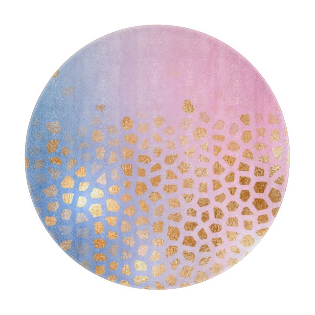 Gold texture: gradient abstract background cutting board (Front)