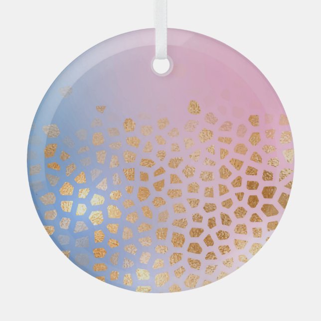 Gold texture: gradient abstract background glass tree decoration (Front)