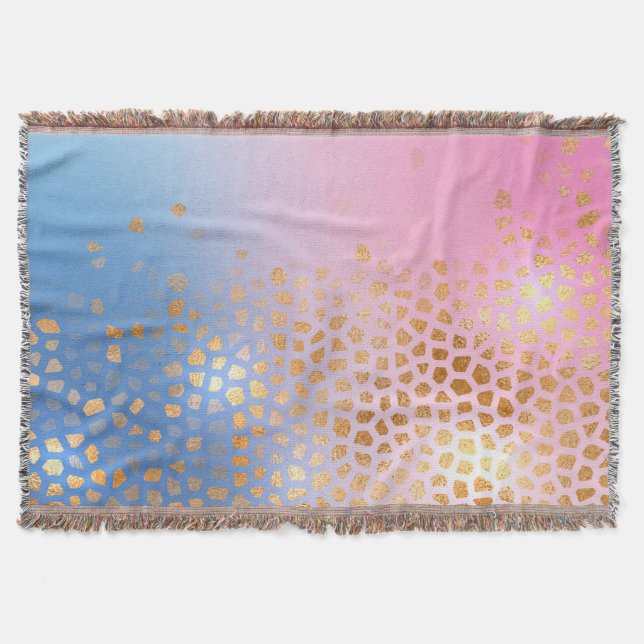 Gold texture: gradient abstract background throw blanket (Front)