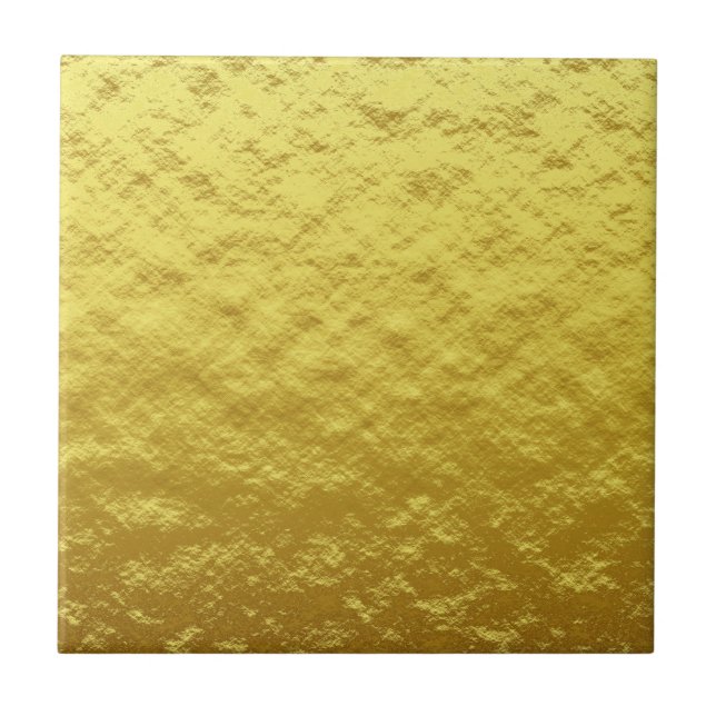 Gold Texture Pattern (Luxurious Golden Glow) Ceramic Tile (Front)
