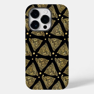 Gold Texture Triangles Modern Pattern Case-Mate iPhone 14 Pro Case
