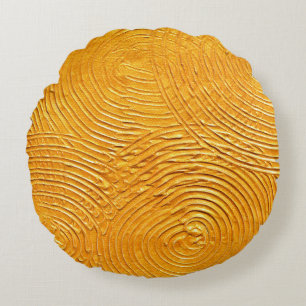 Gold textured surface,  golden background,  painti round cushion