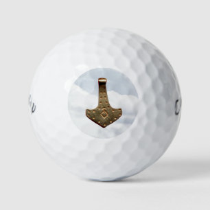 Gold Thor Hammer clouds Callaway golf balls 12 pk