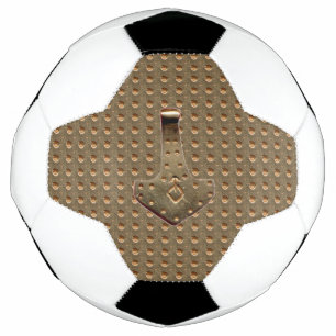 Gold Thor Hammer Gold Indent soccer ball