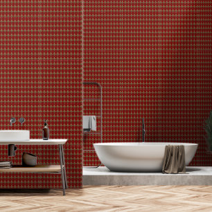 Gold Thor Hammer red smooth vinyl wallpaper
