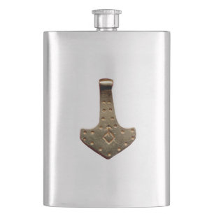 Gold Thor Hammer stainless steel flask