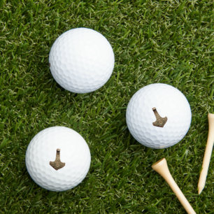 Gold Thor Hammer value golf balls 3 pk
