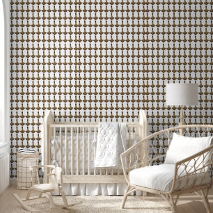 Gold Thor Hammer white textured vinyl wallpaper