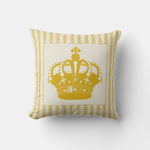 Gold Ticking with Crown Cushion